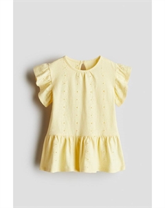 Платье с вышивкой ришелье, желтый H&m