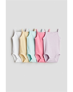 Упаковка из 5 хлопковых боди, мультиколор H&m