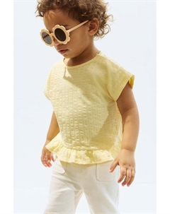 Рубашка с воланом, желтый H&m