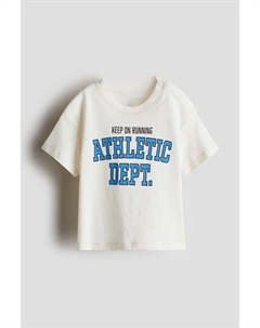 Футболка хлопковая с принтом, мультиколор H&m