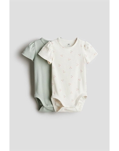 Комплект из 2 боди с короткими рукавами, мультиколор H&m