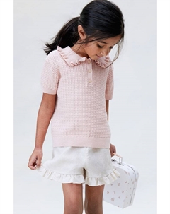 Льняные шорты с воланами, бежевый H&m