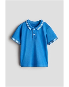 Рубашка поло из хлопкового пике, синий H&m