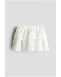 Юбка из хлопка с кружевной отделкой, белый H&m