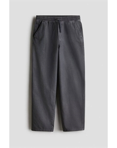 Повседневные брюки из хлопчатобумажной саржи, серый H&m