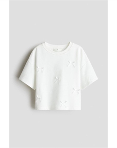 Короткая рубашка с принтом, белый H&m