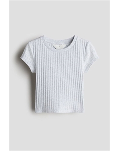 Рубашка из хлопка в рубчик, серый H&m