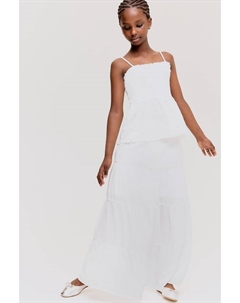 Юбка многослойная со сборками, белый H&m