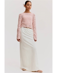 Юбка из льняной смеси, белый H&m