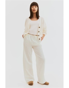 Брюки из льняной смеси, бежевый H&m
