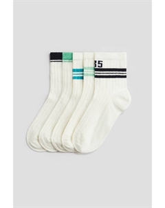 5 упаковок носков, белый H&m