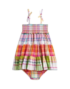 Платье и шаровары Polo Girls Plaid Cotton Madras - для малышей, мультиколор Ralph lauren