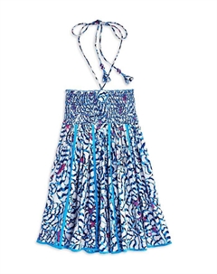 Платье-мини для девочек Cycas Smocked - Little Kid, Big Kid, синий Poupette st barth