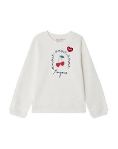 Свитшот Tayla для девочек - Маленький ребенок, Большой ребенок, белый Bonpoint