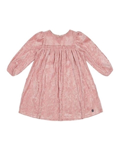 Платье для девочек из бархата с длинными рукавами и оборками - Big Kid, розовый Deux par deux