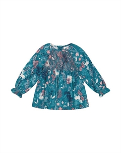 Блузка для девочек из вискозы с длинными рукавами и принтом «Сказочный единорог» - Big Kid, синий Deux par deux