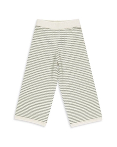 Трикотажные полосатые широкие брюки для девочек - Little Kid, слоновая кость/кремовый Rylee + cru