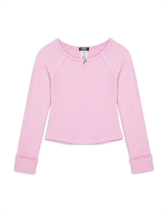 Вязаный топ с замочной скважиной для девочек - Big Kid, розовый Truce