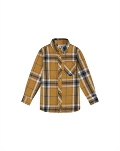 Рубашка из фланели для мальчиков на пуговицах с карманом - Little Kid, золотой Deux par deux