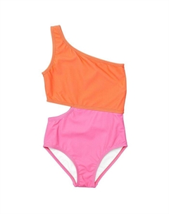 Купальник Candy Colorblock на одно плечо - Big Kid, розовый Snapper rock