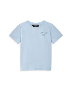 Футболка унисекс с принтом логотипа «Медуза» — для малышей и малышей, синий Versace