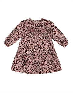 Платье для девочек с длинными рукавами и оборками, с принтом леопардовых цветов - Little Kid, мультиколор Deux par deux