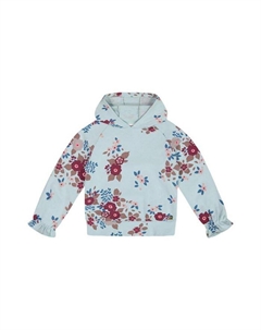 Толстовка с капюшоном из флиса с принтом больших цветов для девочек - Little Kid, синий Deux par deux