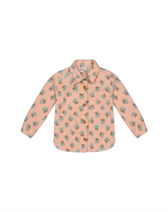 Рубашка из флиса с принтом и цветами для девочек - Big Kid, оранжевый Deux par deux