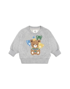 Унисекс-вечеринка Hux Bear Свитшот - Малыш, Малыш, серый Huxbaby