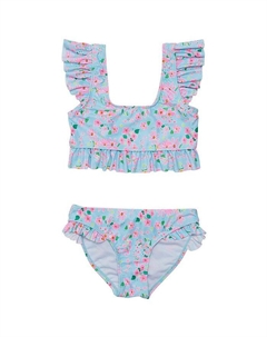 Купальник-бикини с оборками и узором «Daisy Chain» для девочек — Little Kid, Big Kid, синий Snapper rock