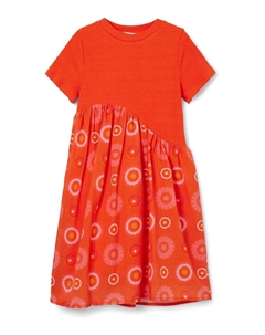 Вырезное платье с принтом, красный Desigual