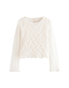 Лонгслив Shirt, белый Next