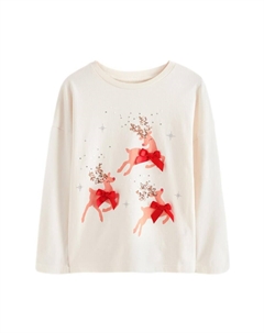 Лонгслив Shirt, экрю Next