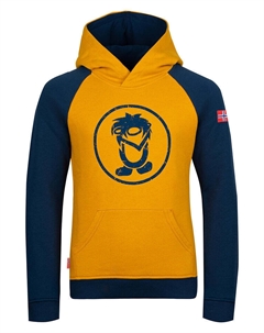 Пуловер с капюшоном Hoodie Stavanger, цвет Orange/Dunkelblau Trollkids