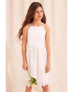 Платье для особых случаев с кружевной юбкой, белый Lipsy