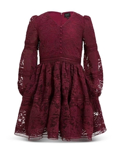 Кружевное мини-платье Bardot для девочек-подростков «Венеция» — Little Kid, Big Kid, красный Bardot junior