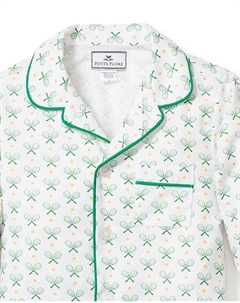 Короткий пижамный комплект унисекс Match Point — Little Kid, Big Kid, зеленый Petite plume