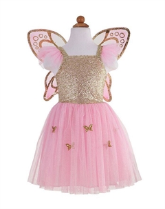 Золотое платье с бабочкой и костюм с крыльями — 5–7 лет, золотой Great pretenders