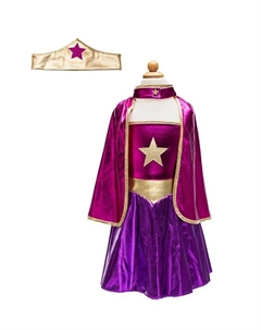 Платье со звездой супергероя — для 5–6 лет, фиолетовый Great pretenders