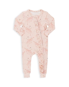 Розовый комбинезон-балерина с принтом и принтом для девочек - Baby Pink chicken