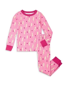 Эластичная пижама с молниями и звездами для девочек — Little Kid, Big Kid, розовый Hatley