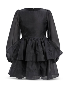 Мини-платье Wednesday из органзы для девочек - Little Kid, Big Kid, черный Bardot junior