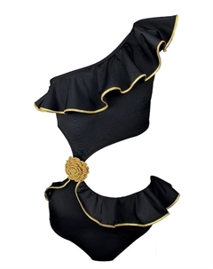 Сплошной купальник Paola для девочек - Little Kid, Big Kid, черный Nessi byrd