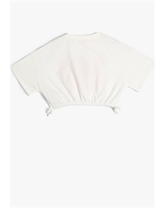 Футболка с принтом SHORT SLEEVE, бежевый Koton