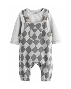 Комплект боди и комбинезон REGULAR FIT, серый Next