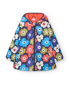 Детский плащ с принтом и капюшоном, мультиколор Boboli