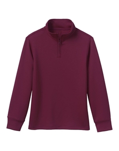 Детский пуловер с молнией на четверть для детей 8-20 лет, школьная форма, цвет Burgundy Lands' end