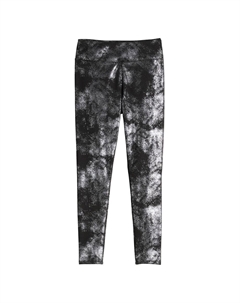 Леггинсы на уютной подкладке для девочек 6–20 лет обычного и большого размера, цвет Black Foil So