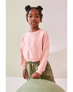 Свитшот свободного кроя с длинными рукавами из 100% хлопка с принтом (3 16 лет), розовый Next