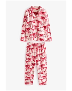 Пижама из 100% хлопкового трикотажа с бантом на пуговицах (3 16 лет), красный Next